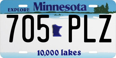 MN license plate 705PLZ