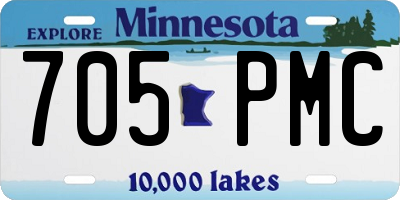 MN license plate 705PMC