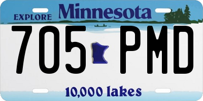 MN license plate 705PMD