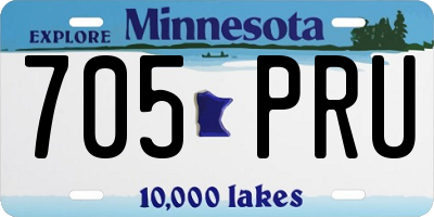 MN license plate 705PRU