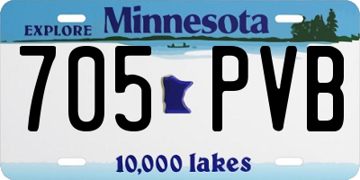 MN license plate 705PVB