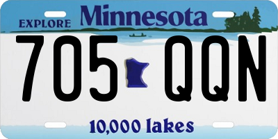 MN license plate 705QQN