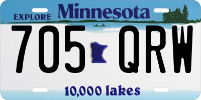MN license plate 705QRW