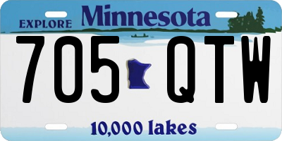 MN license plate 705QTW
