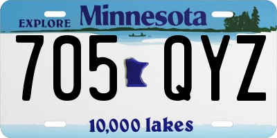 MN license plate 705QYZ