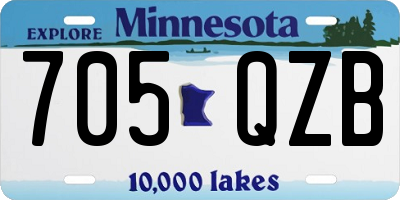 MN license plate 705QZB