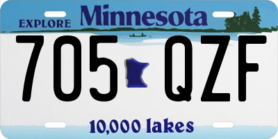 MN license plate 705QZF