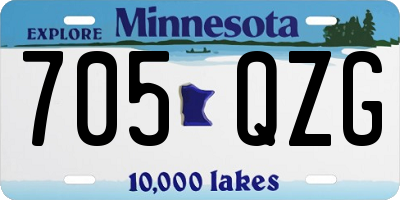 MN license plate 705QZG