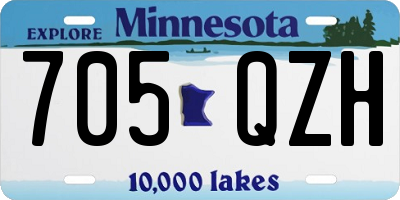 MN license plate 705QZH