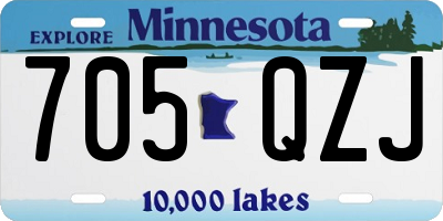 MN license plate 705QZJ