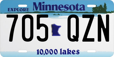 MN license plate 705QZN