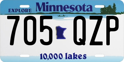 MN license plate 705QZP