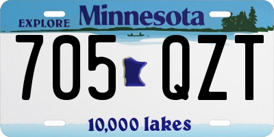 MN license plate 705QZT