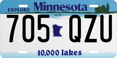 MN license plate 705QZU