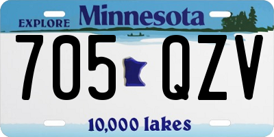 MN license plate 705QZV