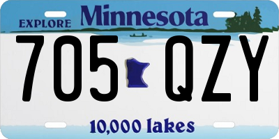 MN license plate 705QZY