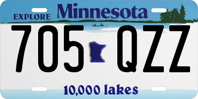 MN license plate 705QZZ