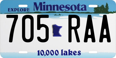 MN license plate 705RAA