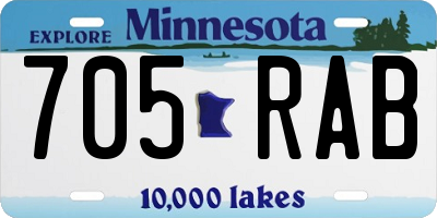 MN license plate 705RAB