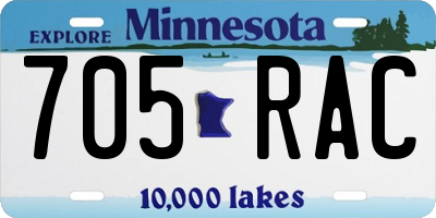 MN license plate 705RAC
