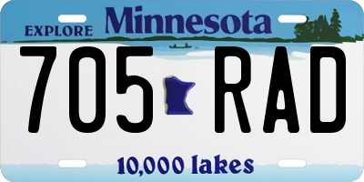 MN license plate 705RAD