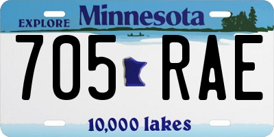MN license plate 705RAE