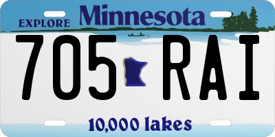 MN license plate 705RAI