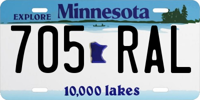 MN license plate 705RAL