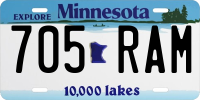 MN license plate 705RAM