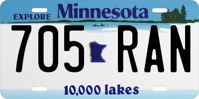 MN license plate 705RAN