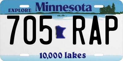 MN license plate 705RAP