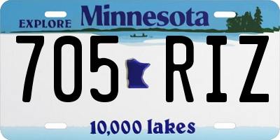 MN license plate 705RIZ