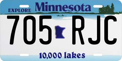MN license plate 705RJC