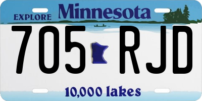 MN license plate 705RJD