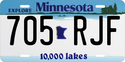 MN license plate 705RJF