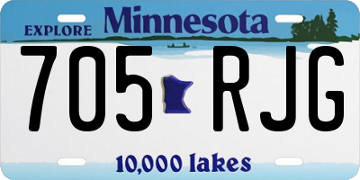 MN license plate 705RJG