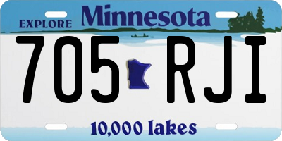 MN license plate 705RJI