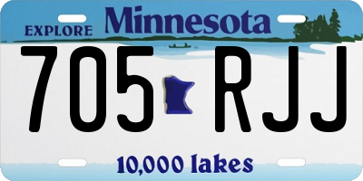 MN license plate 705RJJ