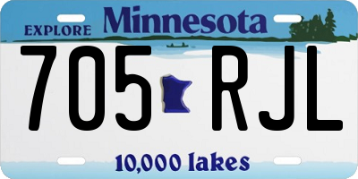 MN license plate 705RJL