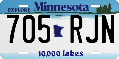 MN license plate 705RJN
