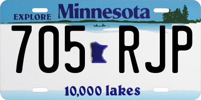 MN license plate 705RJP