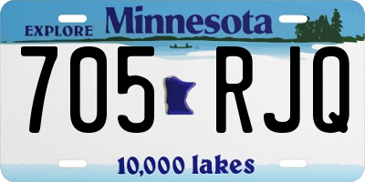 MN license plate 705RJQ
