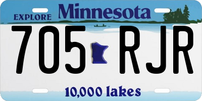 MN license plate 705RJR
