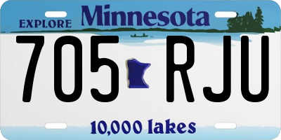MN license plate 705RJU