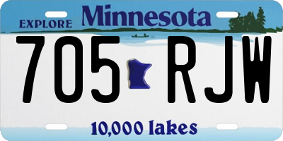 MN license plate 705RJW