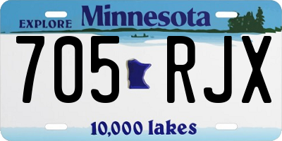 MN license plate 705RJX