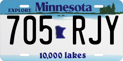 MN license plate 705RJY