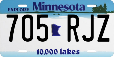 MN license plate 705RJZ