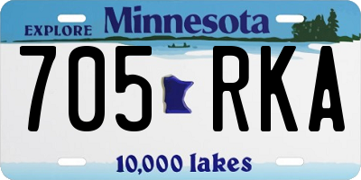 MN license plate 705RKA