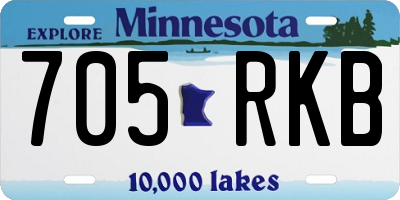 MN license plate 705RKB